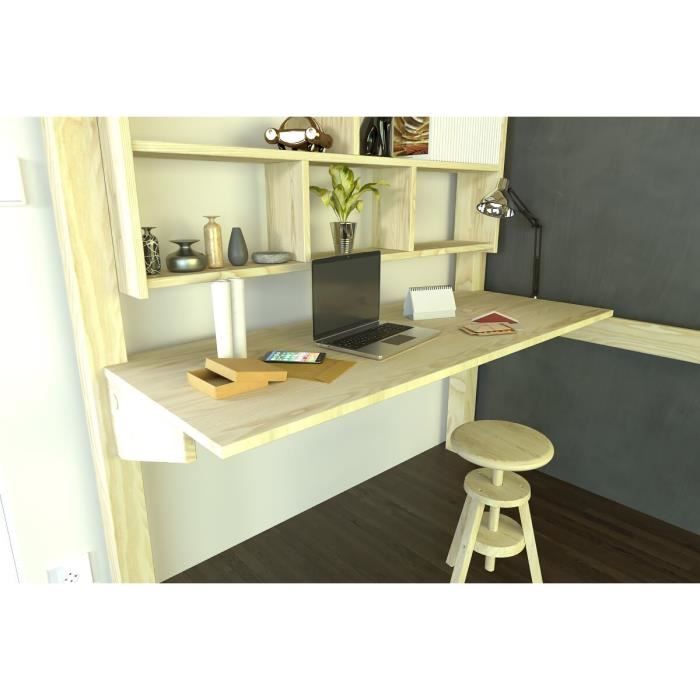 ABC MEUBLES Straight Desk - Raw Finish - Width 90 cm - Height 74 cm