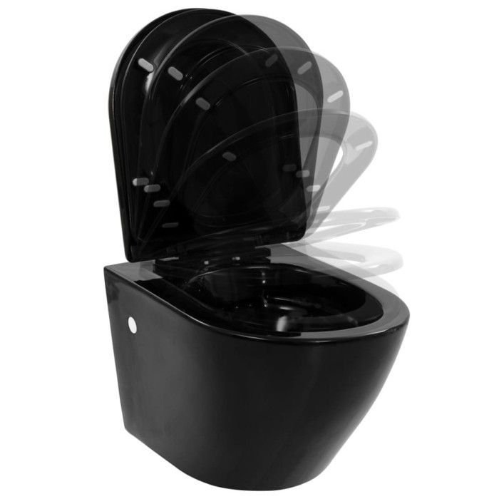 Inodoro suspendido vidaXL con cisterna oculta, para baño, hogar, vestidor, ahorro de agua, patas ajustables, 3054478
