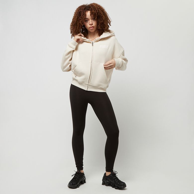 Hoodie met rits en logo op de rug