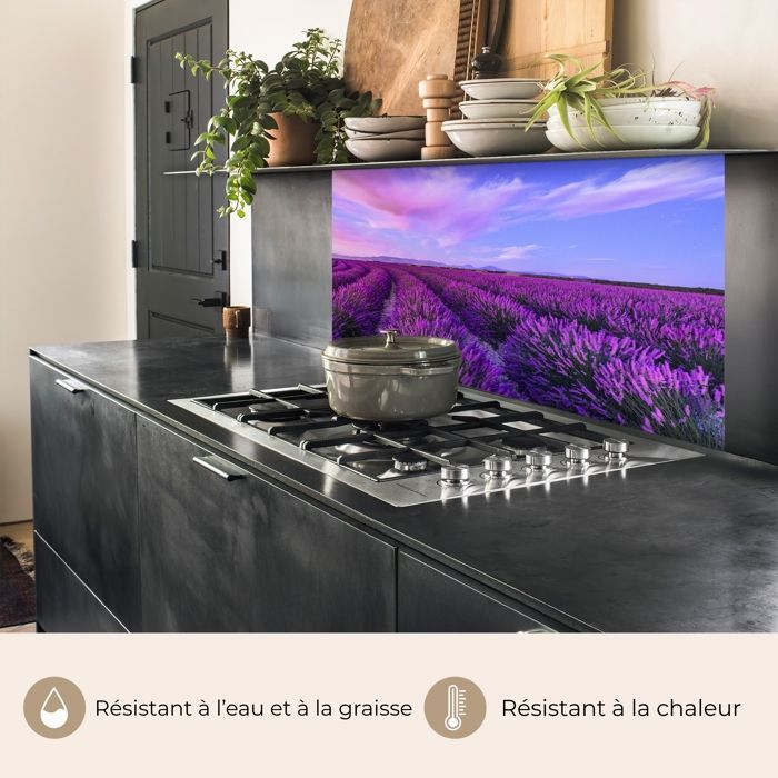 KitchenYeah Lavender Flowers of Nature Paarse Keukenachterwand 100x60cm