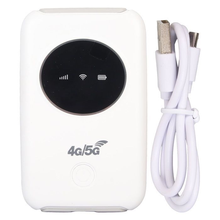 Ontgrendelde 4G LTE 300 Mbps USB wifi-modem met 5G wifi en simkaartsleuf. Draagbare draadloze wifi-router met ingebouwde 3200 mAh-batterij.
