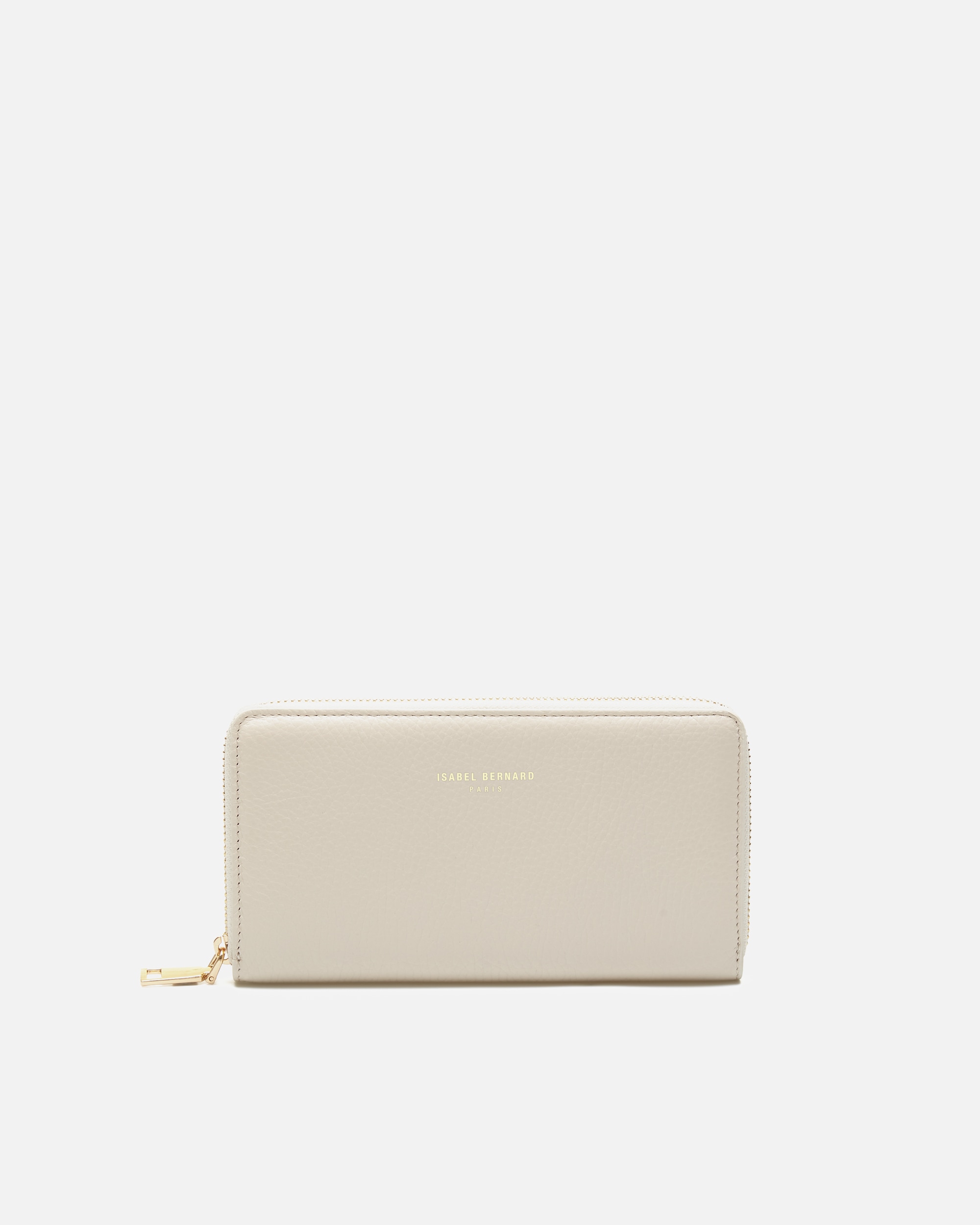 Cartera Isabel Bernard Cartera con cremallera Isabel Bernard Honoré Léa beige - Piel de ternera - Honoré Léa