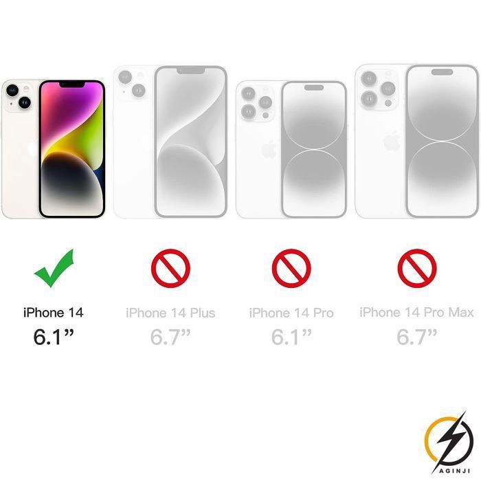 Capa para iPhone 14 - Silicone transparente com círculo magnético integrado | Loja Aginji® França