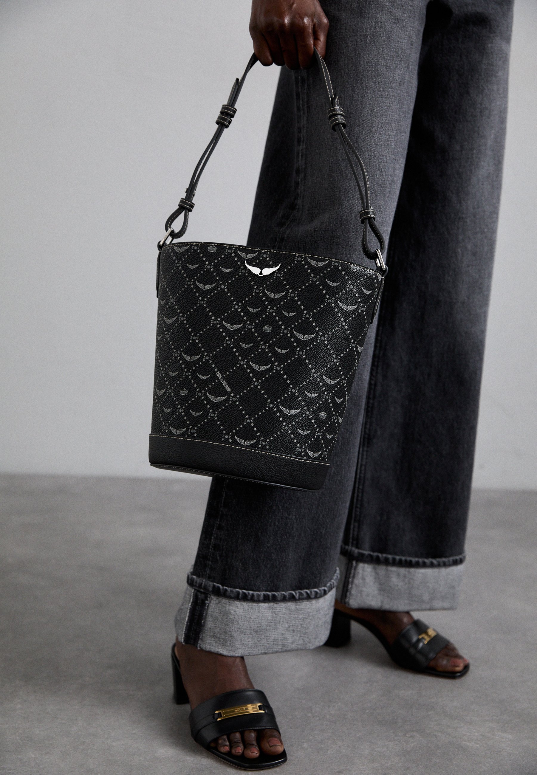 Zadig & Voltaire BUCKET MONOGRAM - Handtas - zwart