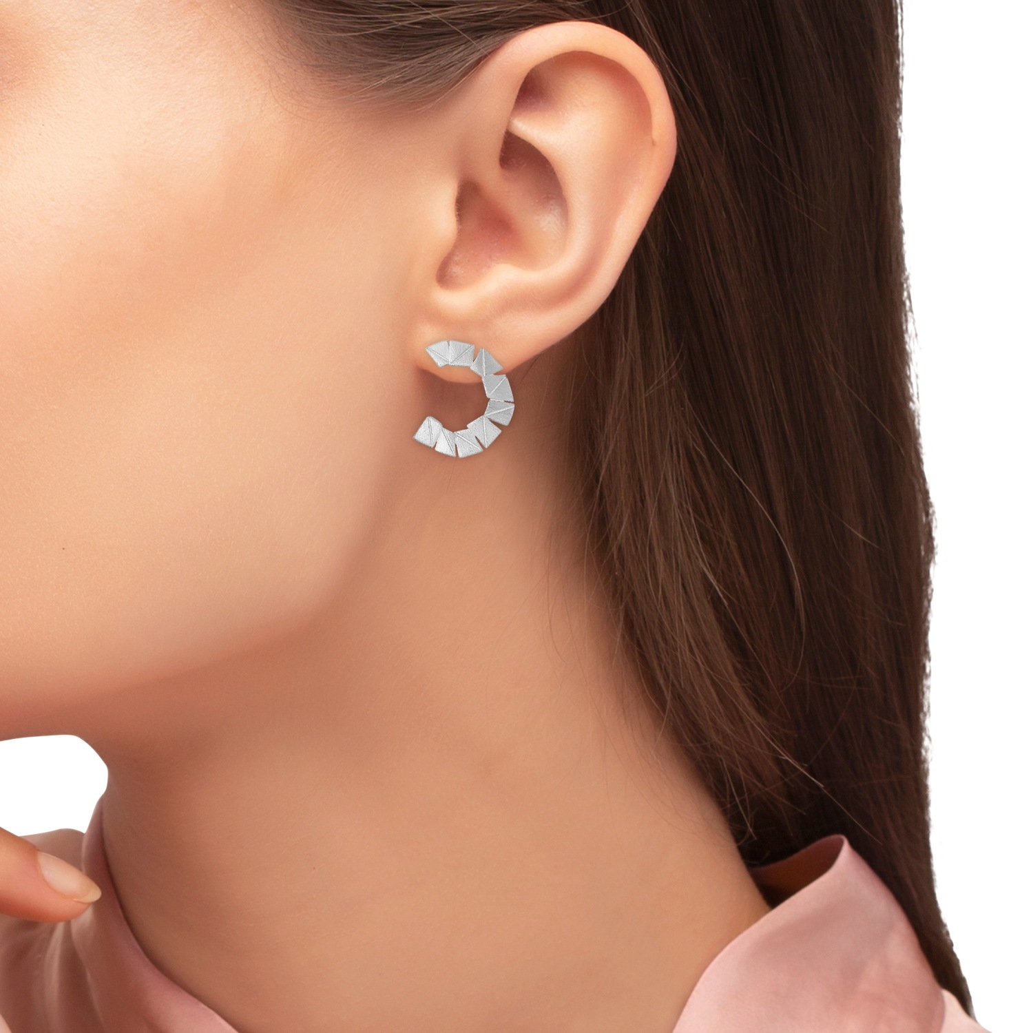 Heideman Boucles d'oreilles Partis couleur argent mat