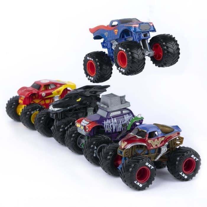 PACK OF 5 1:64 SCALE DIE-CAST VEHICLES DC COMICS Monster Jam