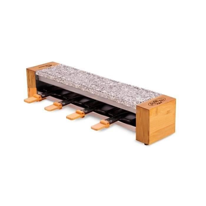 Raclette/stenen grill voor 4 personen - LITTLE BALANCE - Moo...! - Hout - 600W