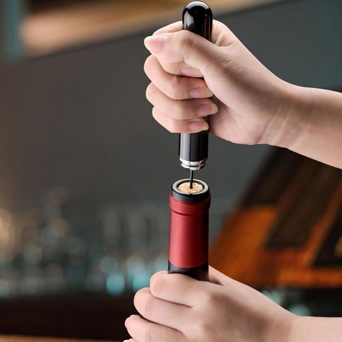 Korkenzieher - HANDEIU - Tragbar - Schwarz - Modernes Design - 45 Gramm