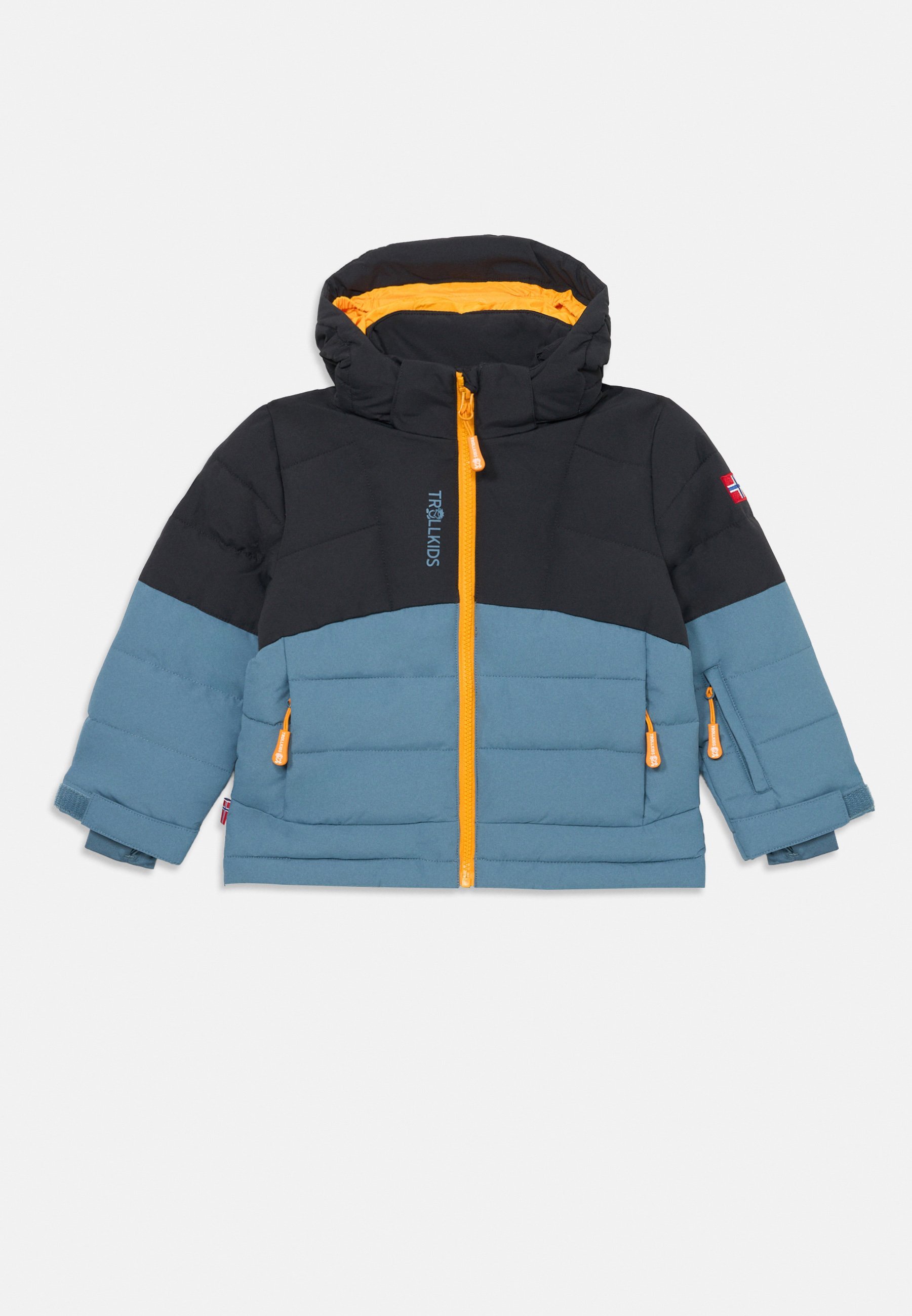 TROLLKIDS GRYLLEFJORD - Zimná bunda - čierna/oceľová modrá/mango
