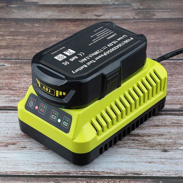 Caricabatterie universale Ryobi - 12V-18V - Ricarica rapida - 3A - Protezioni multiple