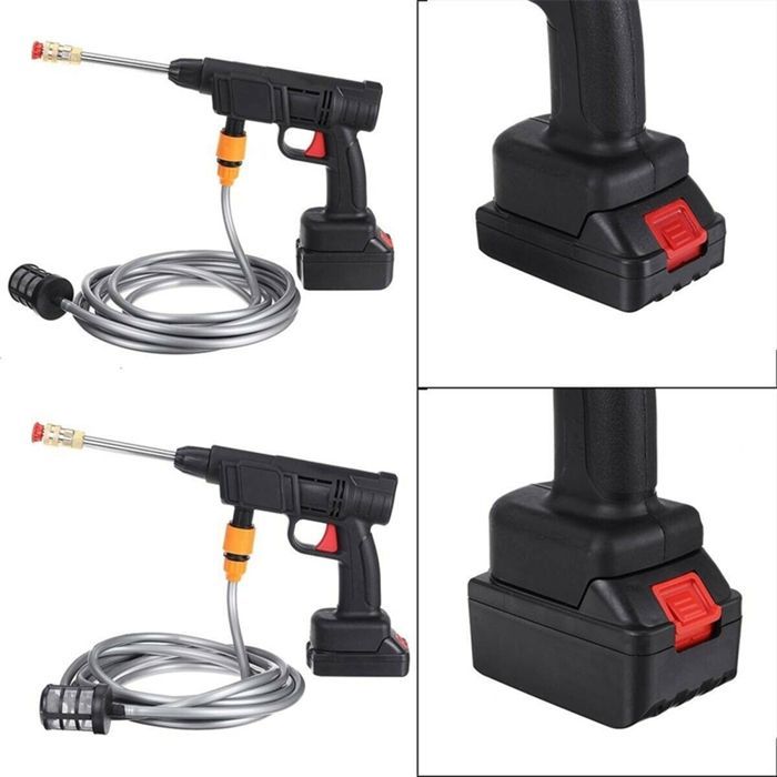 Hidrolavadora inalámbrica de alta presión, pistola de agua portátil para lavado de autos, máquina de agua eléctrica + 1 batería de 24 V