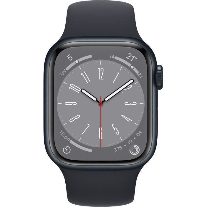 Apple Watch Series 8 GPS - 41 mm - Caixa de alumínio Midnight - Pulseira esportiva Midnight (2022) - Recondicionado - Excelente estado