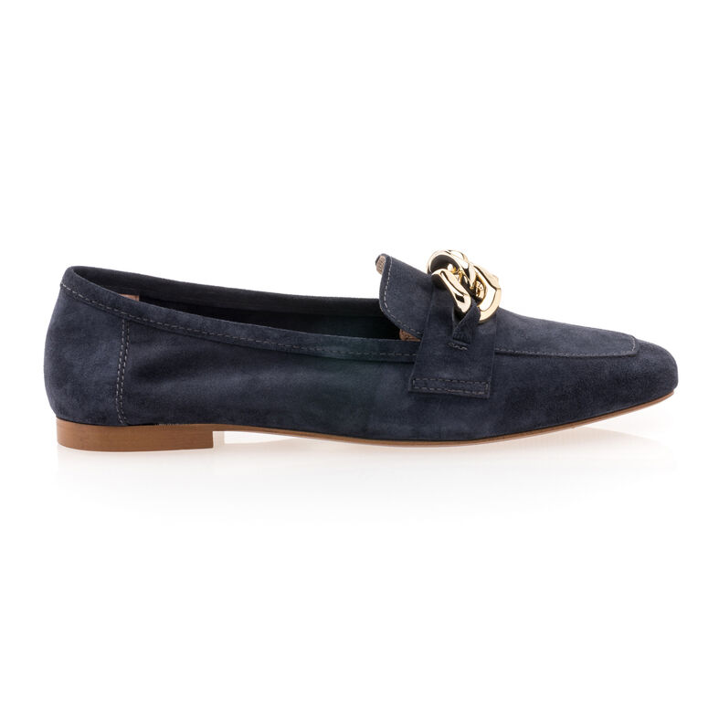 Blaue Damen-Loafer/Bootsschuhe