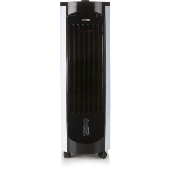 Enfriador de aire DOMO de 67 cm y 70 W, color blanco y negro.