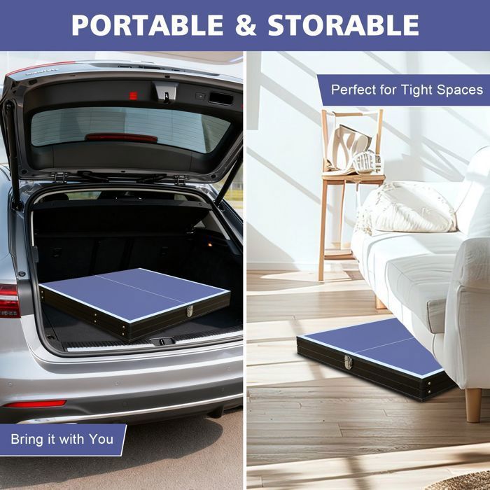Tavolo da ping-pong con rete - pieghevole - Dimensioni del prodotto 137 × 76 × 66 cm - 1 paio di racchette da ping-pong