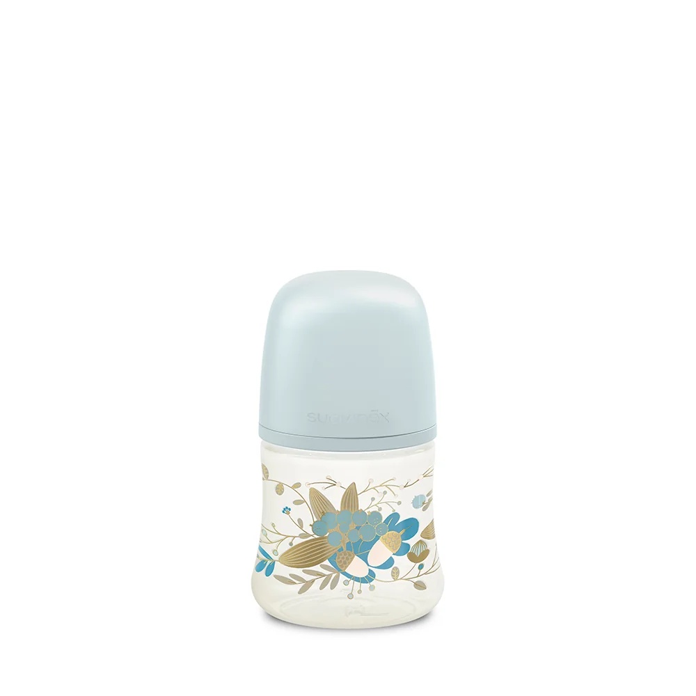 SUAVINEX Gold Silikon-Babyflasche, blau, 150 ml