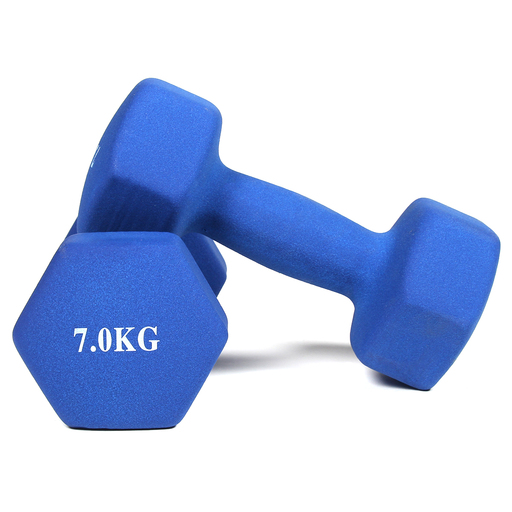 Neopreen gecoate dumbbells (set van 2) 7 kg Gladiatorfit