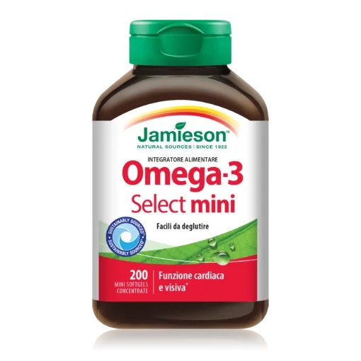Jamieson Omega 3 Select Mini 200 Weichkapseln für Herz und Augen