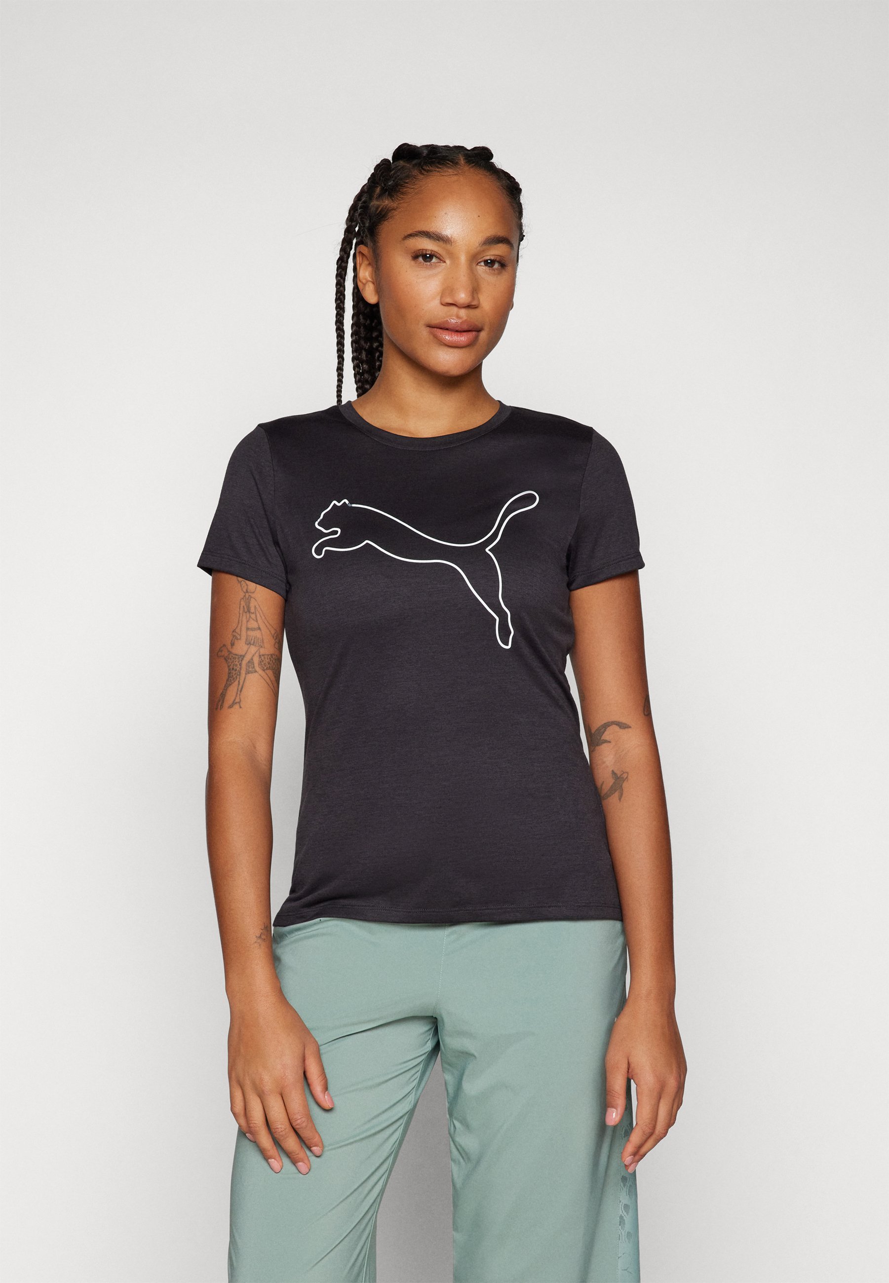 Puma ESSENTIAL LOGO TEE - Sportovní tričko - black