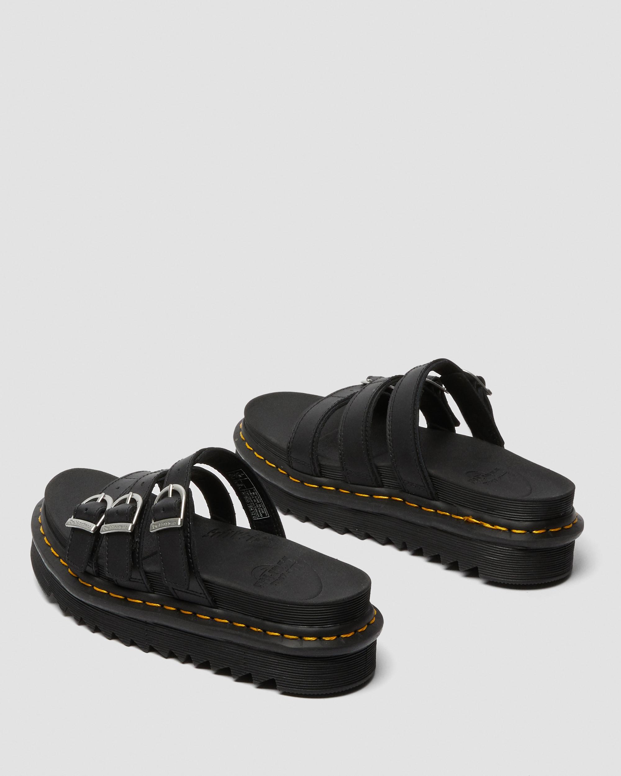Blaire Leather Slide Sandals