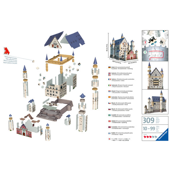 3D-pussel, Neuschwanstein slott