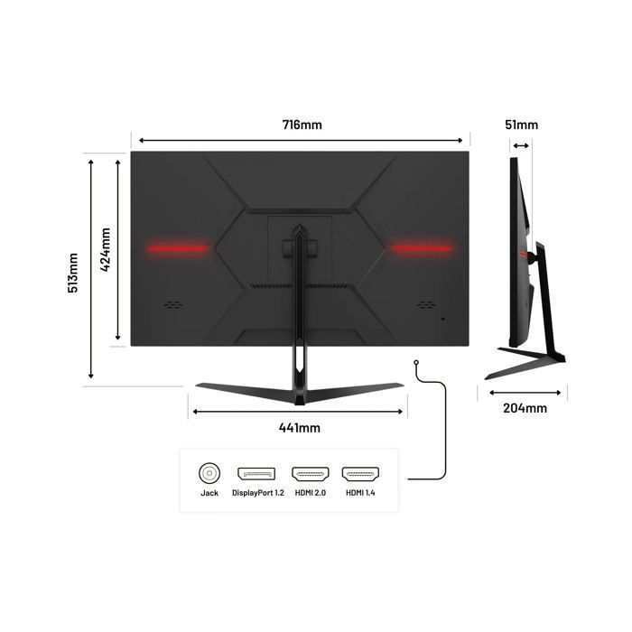 Ecran PC - JAPANNEXT - 31.5