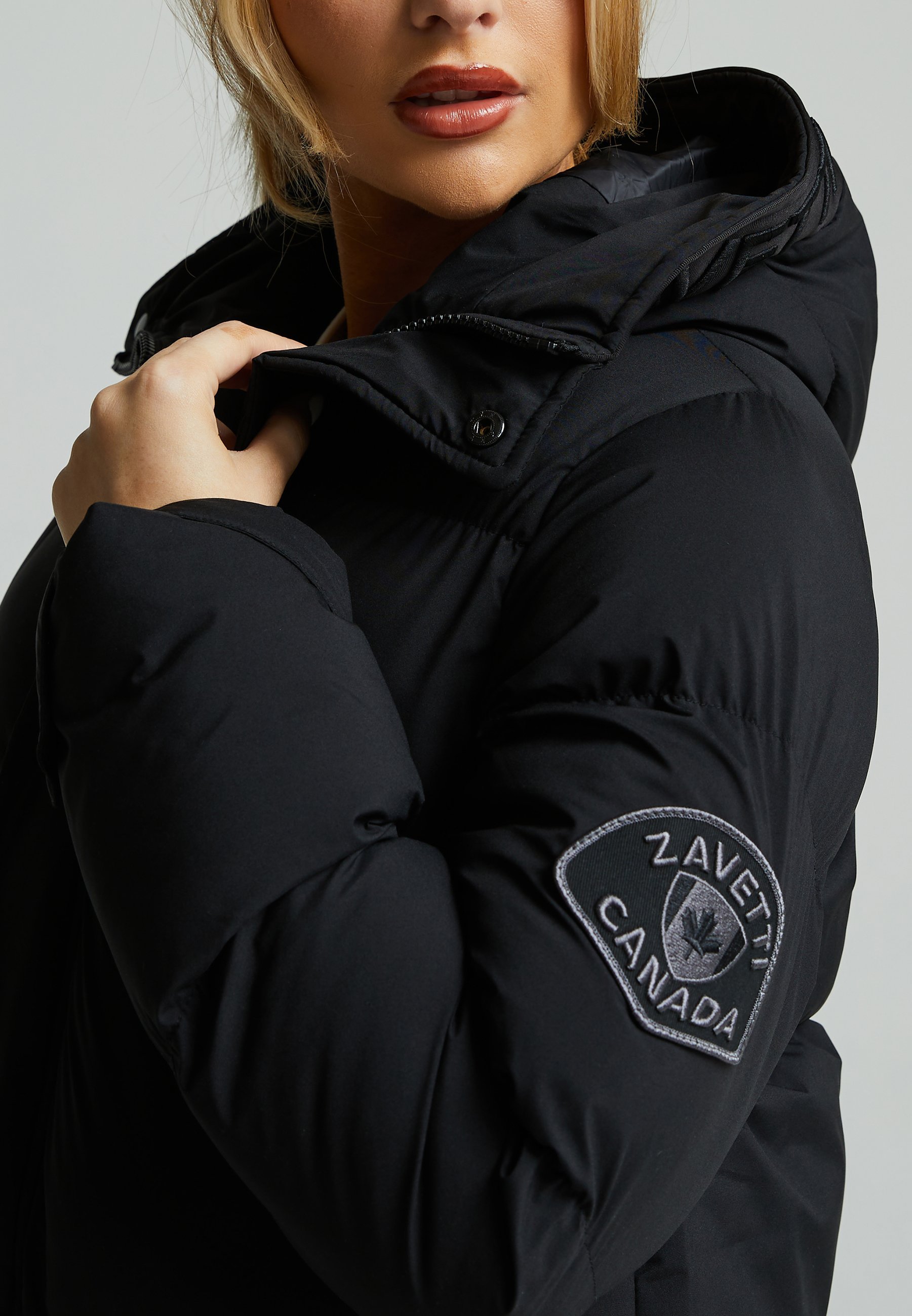 Zavetti Canada ALORA LONGLINE PUFFER JACKET - Wintermantel - Tiefschwarz
