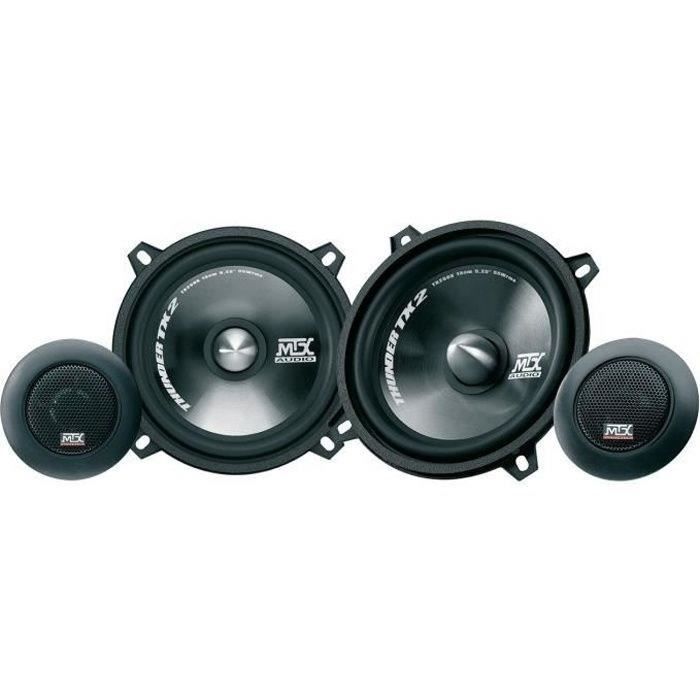 MTX TX250S Car Speakers 2-way Kit 13cm 55W RMS 4Ω neodymium tweeter 25mm silk dome polypropylene cone