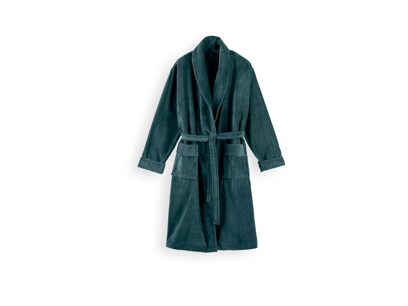 Super Smooth Cotton Bathrobe Men Petrol L