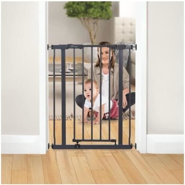 Barrière de sécurité - DREAMBABY - AVA - Montée par pression - 61-68 x 75 cm - Double verrouillage - Anthracite