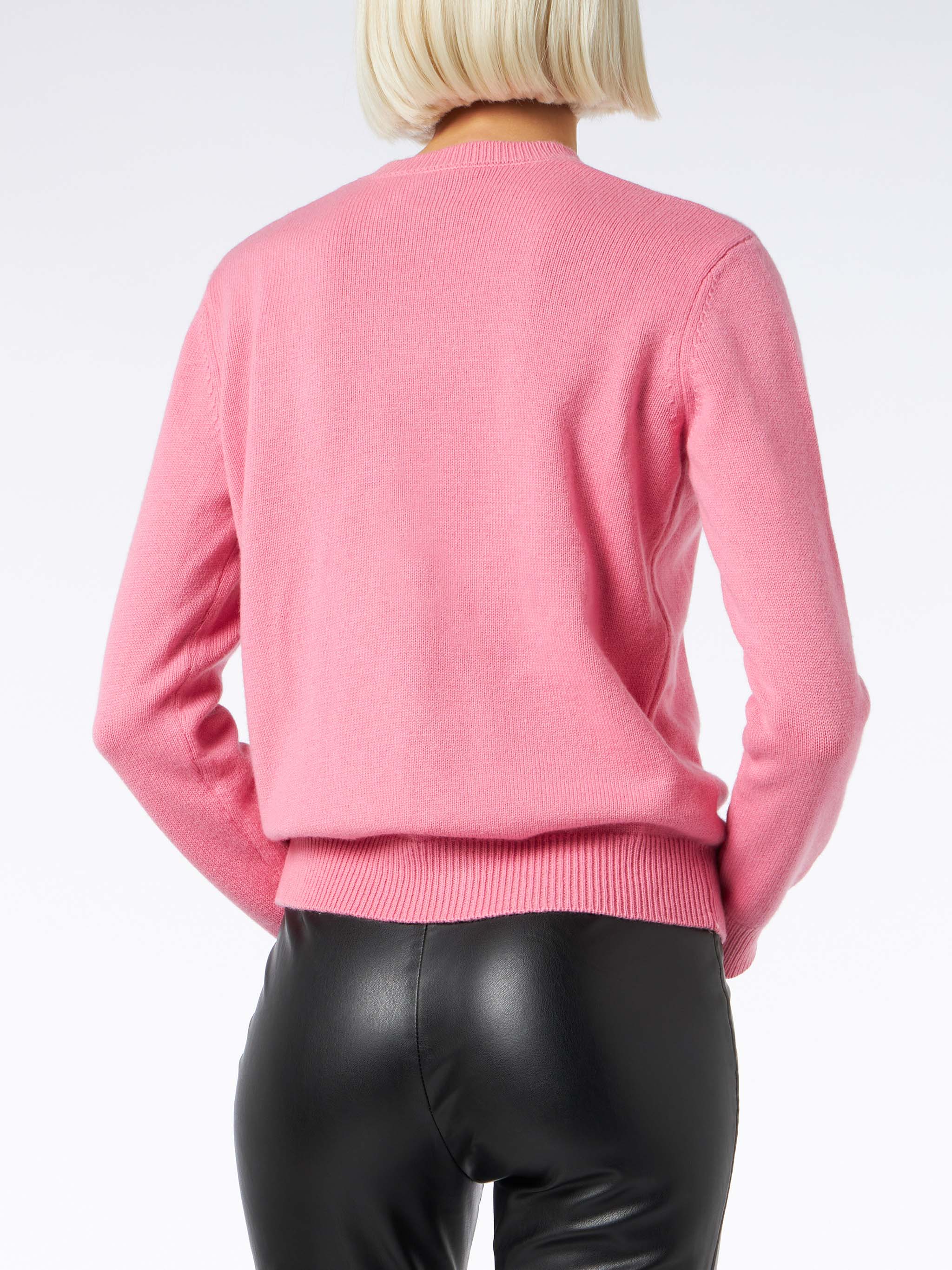 Ik ben dol op de Love Print roze coltrui voor dames | SPEC EDITION