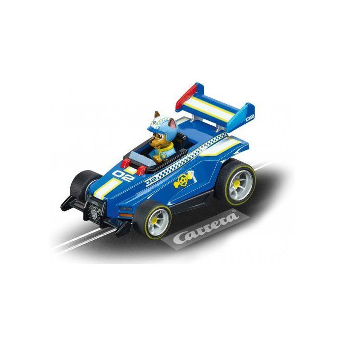 Carrera Go Paw Patrol - Coche de carreras listo para la persecución - Coche de pista azul