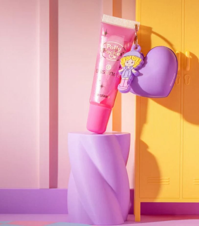 Lesk na pery Polly Pocket s kľúčenkou Rúže