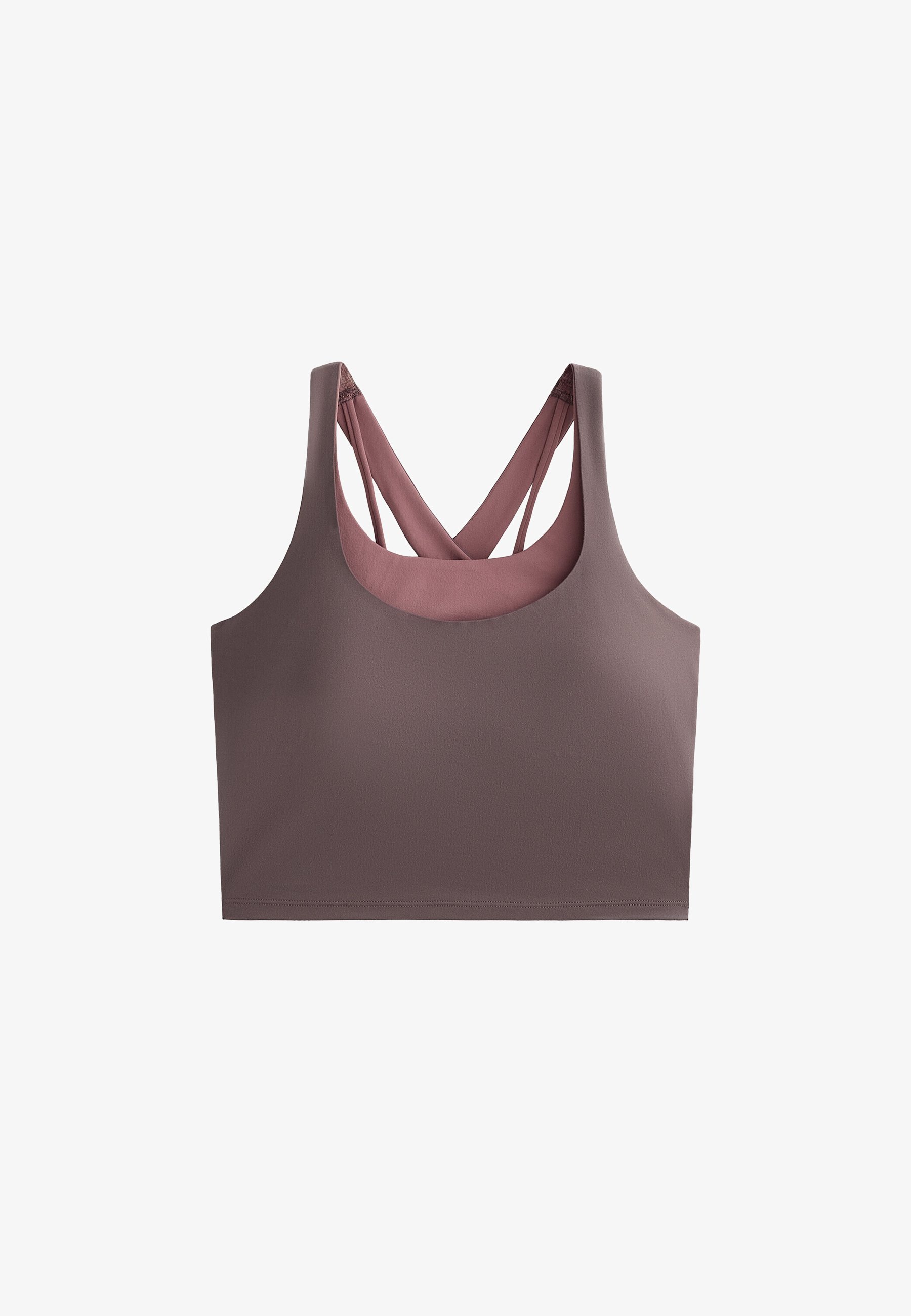 Reggiseno sportivo OYSHO COMFORTLUX OVERLAY - marrone