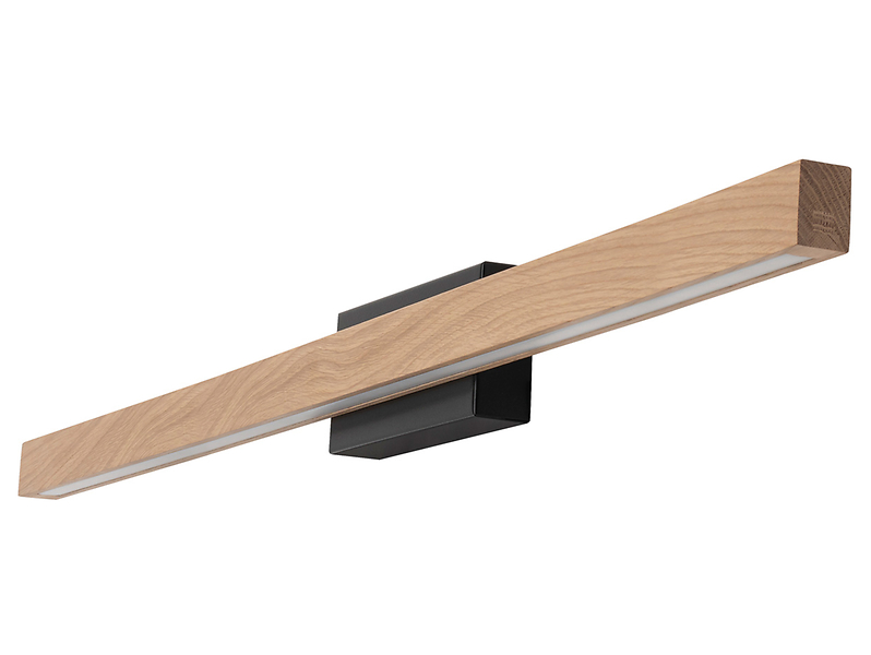 Kinkiet łazienkowy Aqua Viva LED metalowo-drewniany brązowy