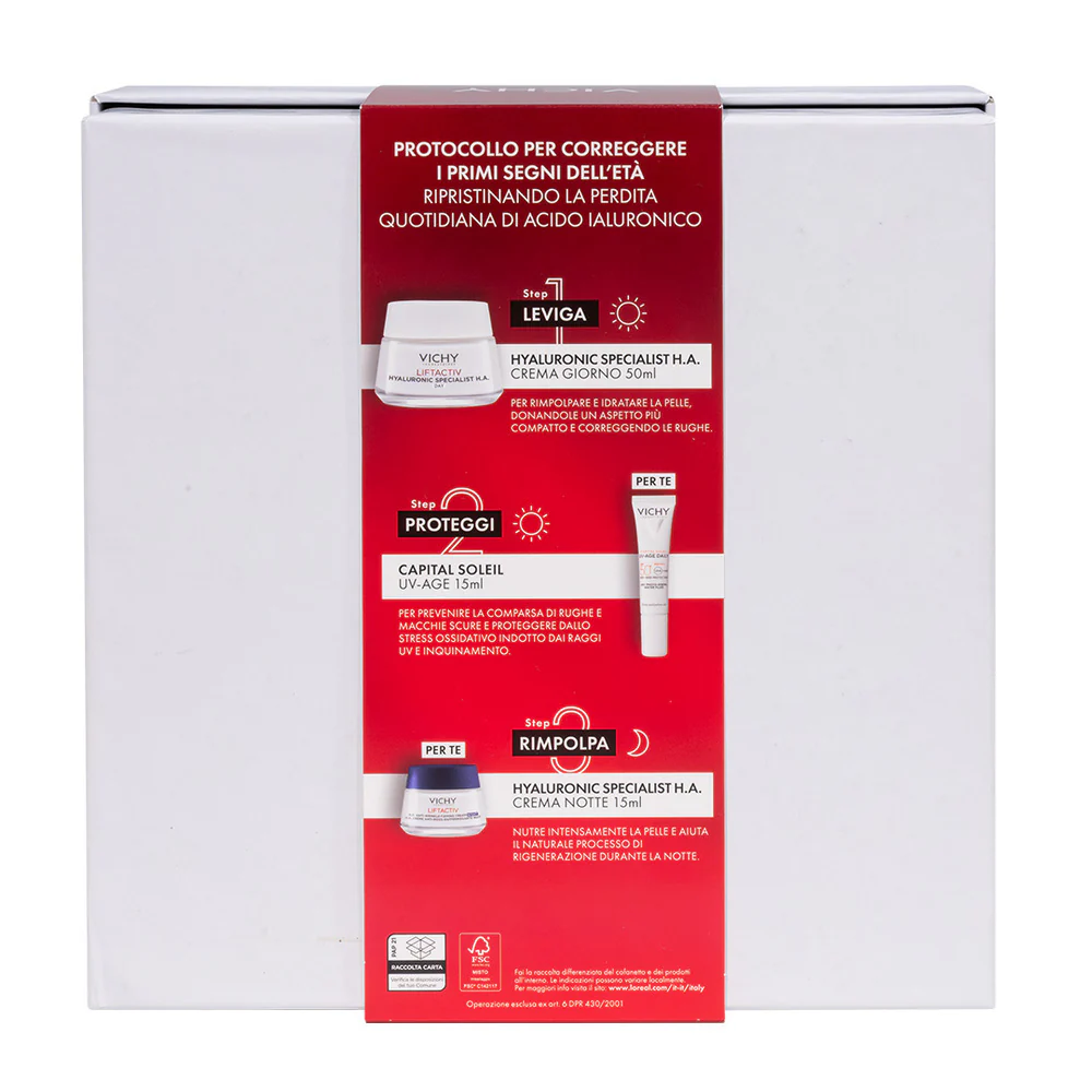 Liftactiv Cofanetto Spa Protocollo Antirughe Liftactiv H.A. Crema PNM + UVAGE + Crema Notte - Cofanetto Antirughe, Crema viso giorno antirughe