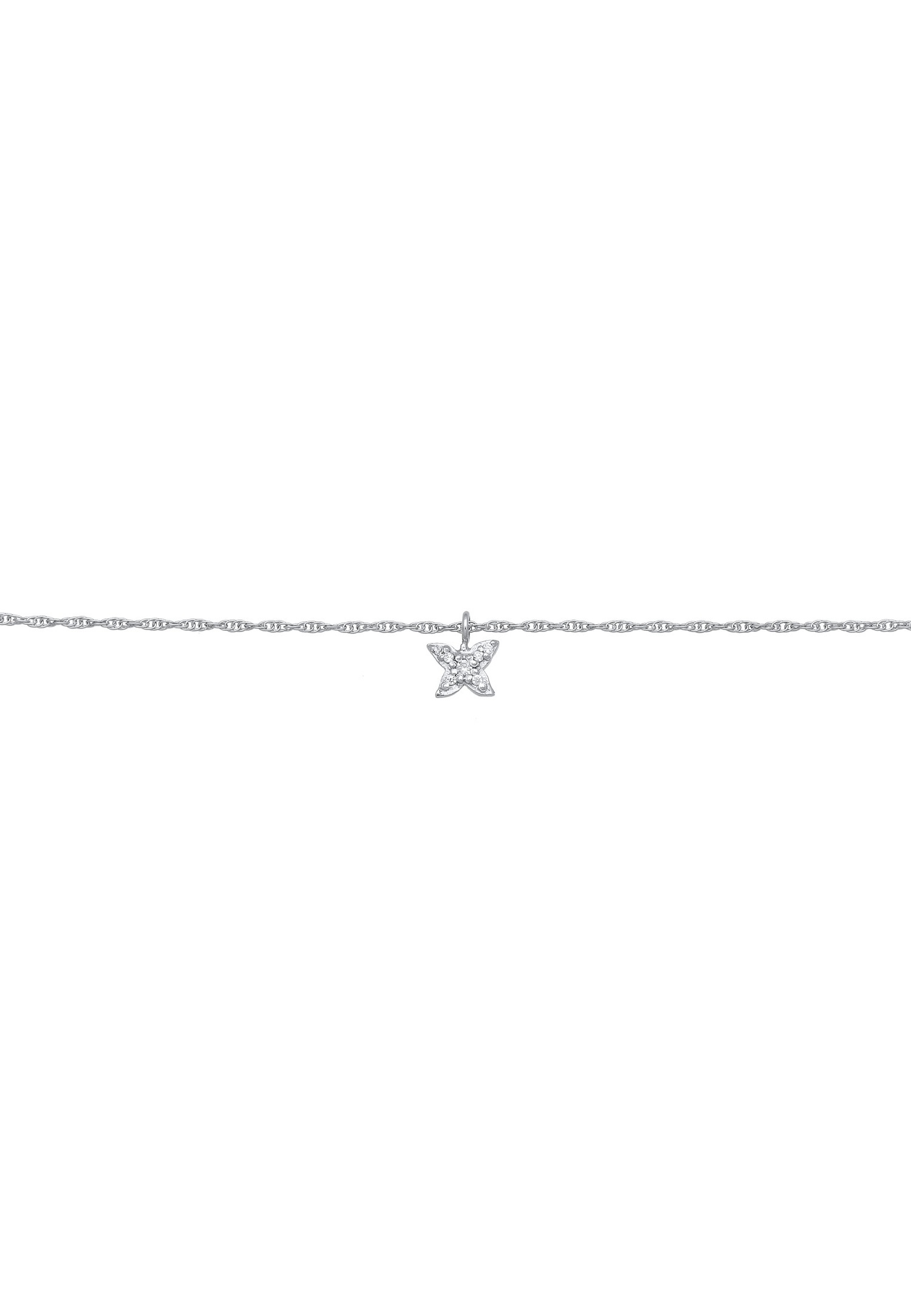 Elli Femmes choker papillon pendentif avec cristaux de zirconium en argent sterling 925