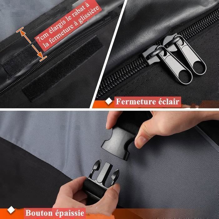 Sac De Toit Voiture - TOOLUCK- 580L - Coffre Toit Pliable - 900D Tissu d'Oxford - 8 Sangles - Imperméable pour Diverses Voitures