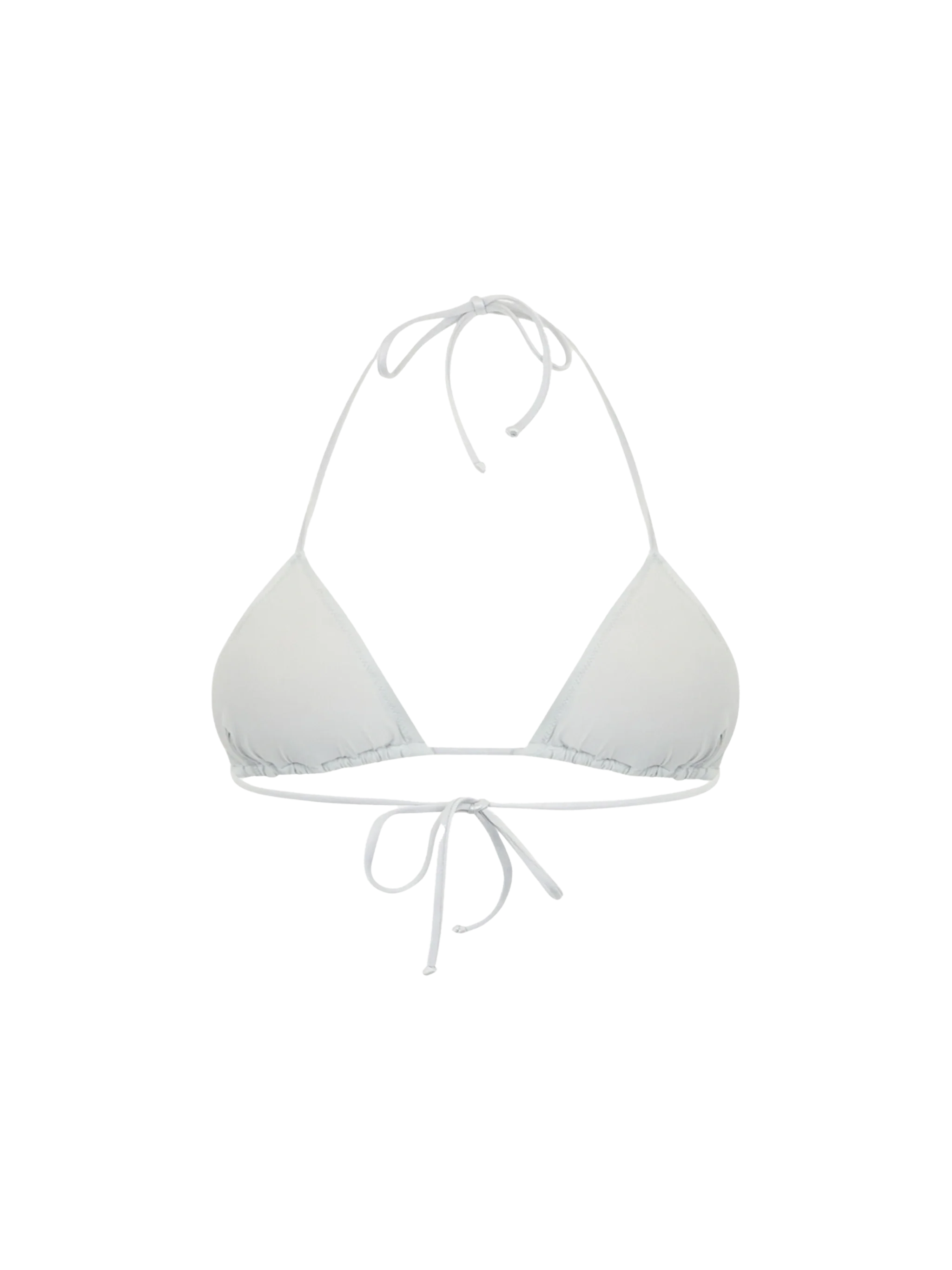 Top triangular de lentejuelas plateadas para mujer Leah