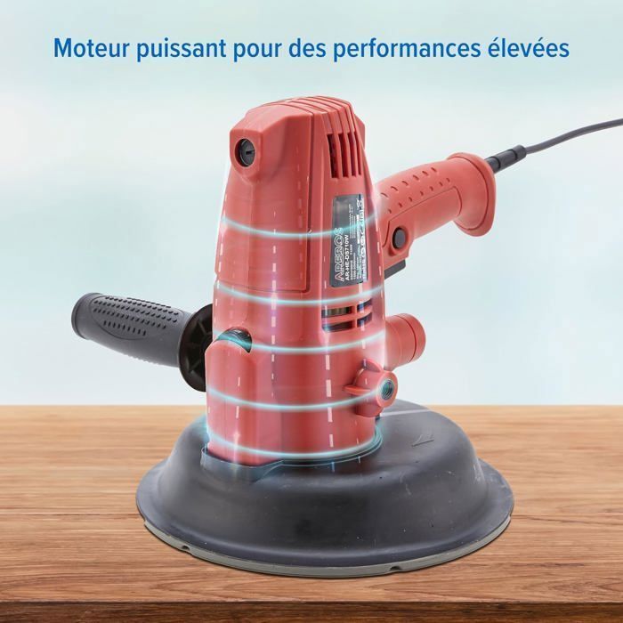 AREBOS Drywall Sander 710W, 6 speeds, integrated dust extraction, ergonomic and versatile for walls and ceilings