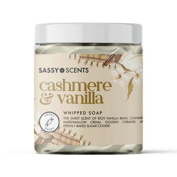 Sassy Scents kasmír és vanília habos szappan 115g