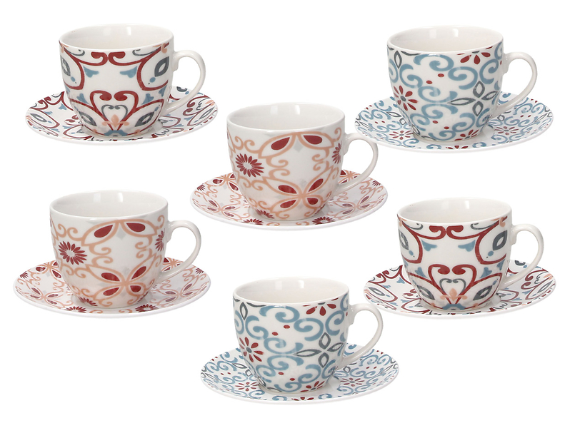 Komplet kawowy Tognana Iris Ribeira New Bone China 12 el. 200 ml
