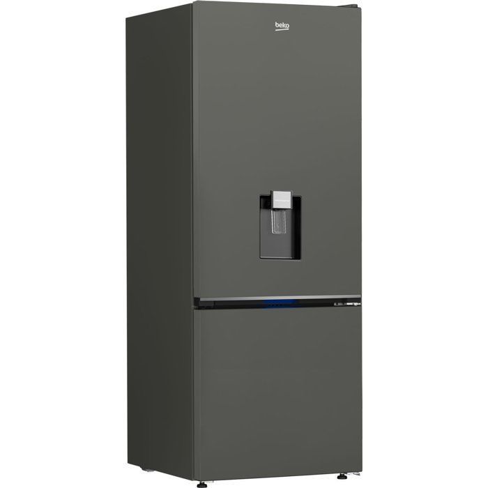 Combined refrigerator - BEKO - B1RCNE534DG - Large capacity 475 L - Fan-assisted - Water dispenser - Energy class E - 187x70.9x59x7 cm - Grey
