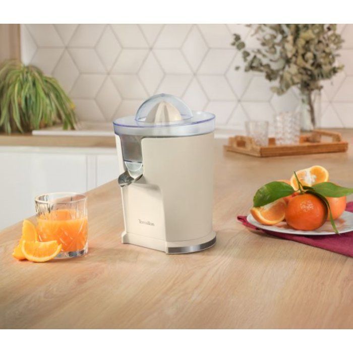 Espremedor de citrinos elétrico - Terraillon - SUNRISE - 160W - 2 cones - Filtro de aço inoxidável - Bico de aço inoxidável anti-gotejamento