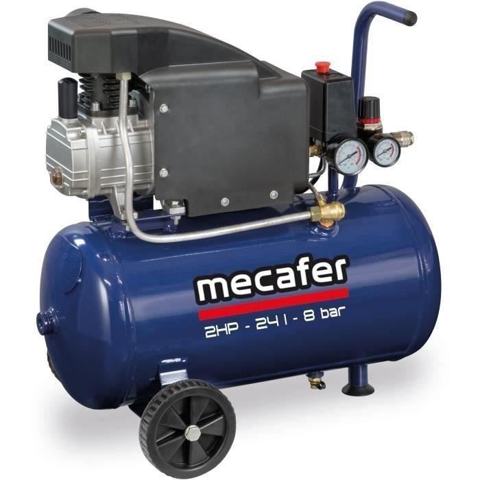 Compresor - MECAFER - 425793 - Azul - 24 L - 2 CV - 8 bar
