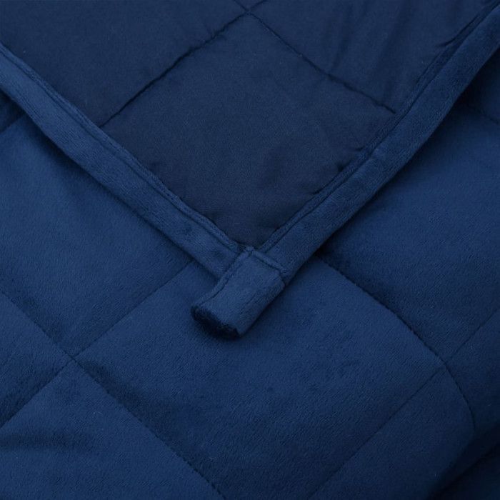 Manta con peso vidaXL azul 120x180 cm 5 kg Tela 350788