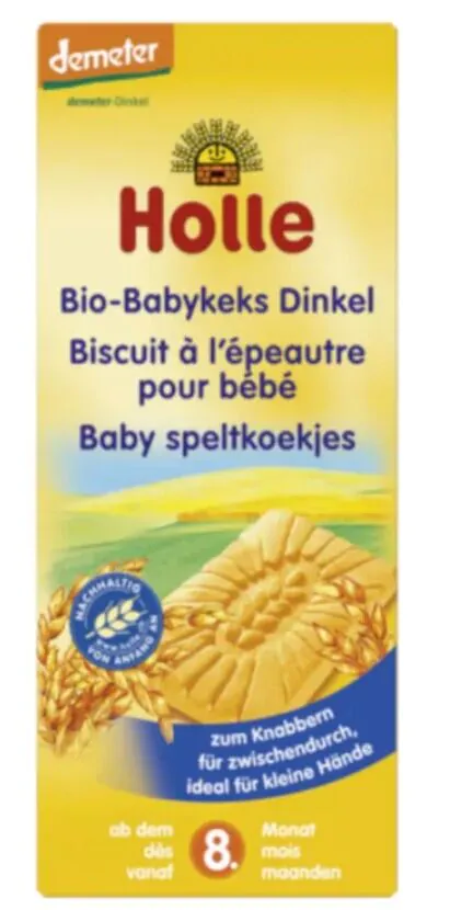 Holle Bio Ciasteczka orkiszowe dla niemowląt od 8 m-ca życia
