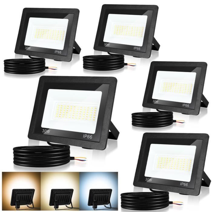 Proyector LED - Hengda - 5 x 30W - IP66 - Ángulo de haz de 120° - 3 colores 3000/4000/6500K