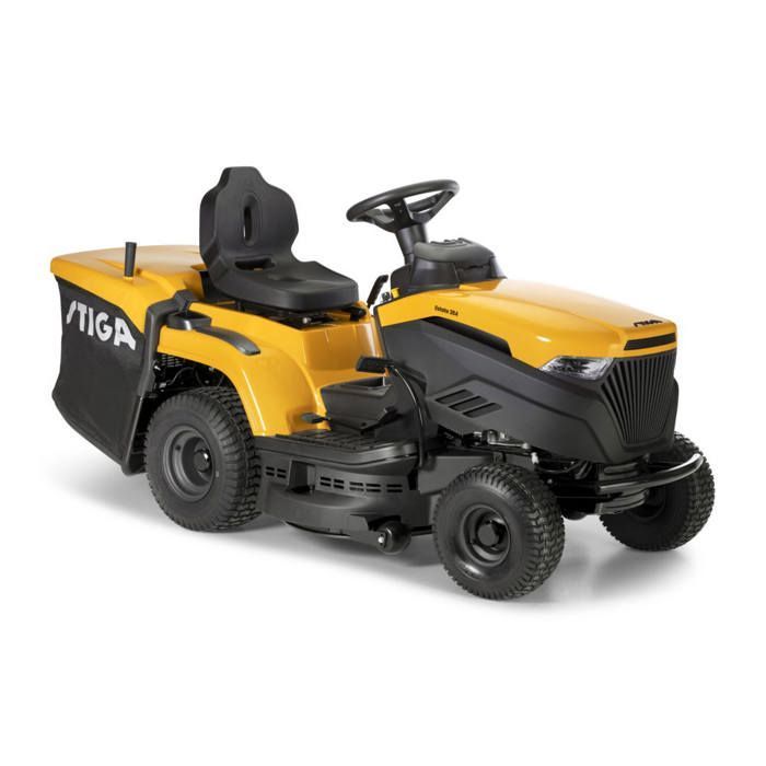 Gartentraktor – STIGA – Estate 384 – ST 450 432 cm³ Motor, 84 cm Schnittbreite, 240 l Grasfangkorb, hydrostatisches Getriebe, bis zu 3500 m²