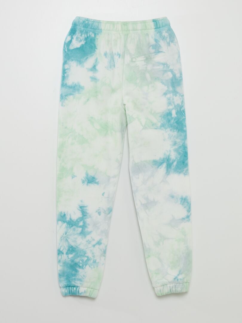 Tie-dye fleece joggingbroek - GROEN